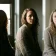 A split-frame style comparison showing the same figure photographed three ways: one silhouetted against a bright window with a glowing rim of light tracing hair and shoulders, one lit from the s